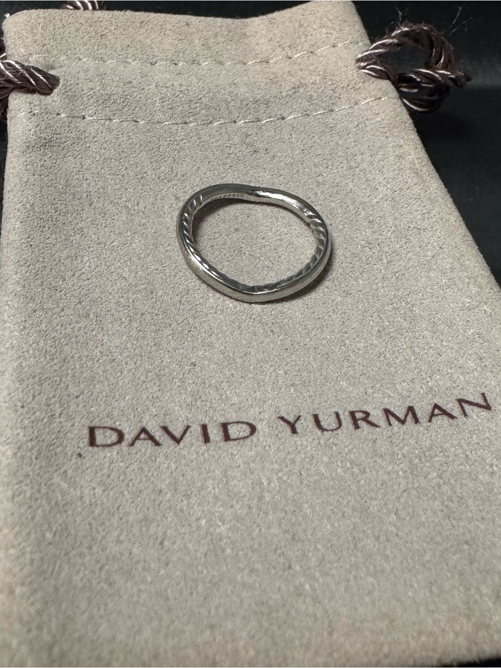David Yurman Platinum Classic Cable Band Nesting Ring
